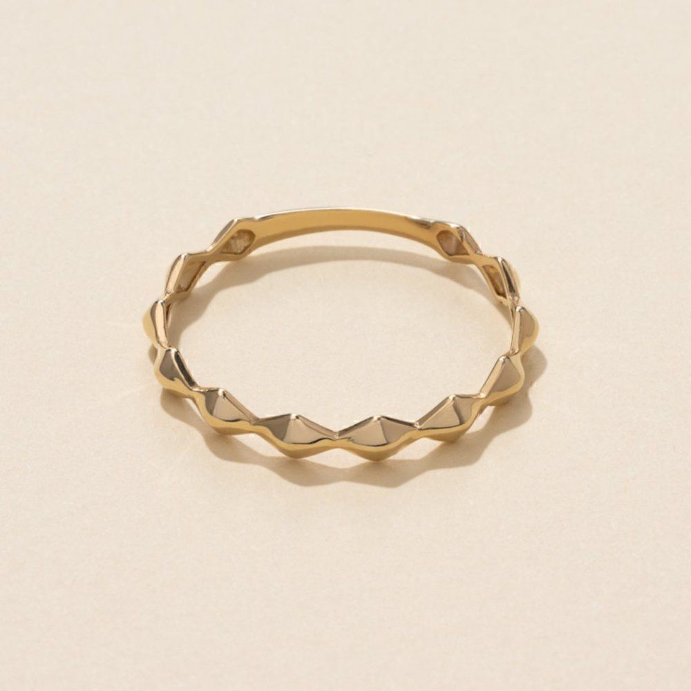 14k solid gold Sculpture ring | Sculpture Ring | Birthday Gift | Tehrani Jewelry